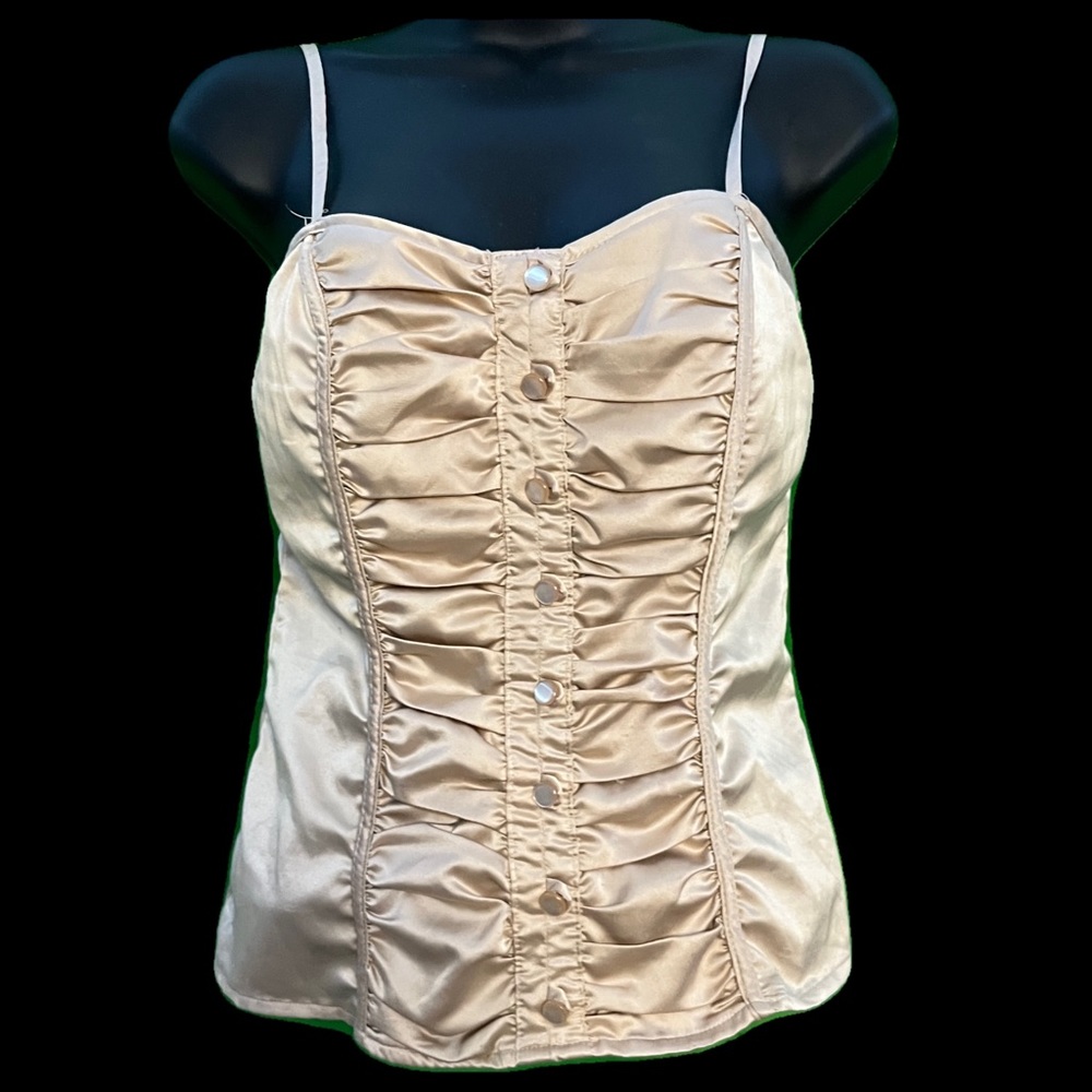 Chime Sexy Cream Button Up Camisole (Small)